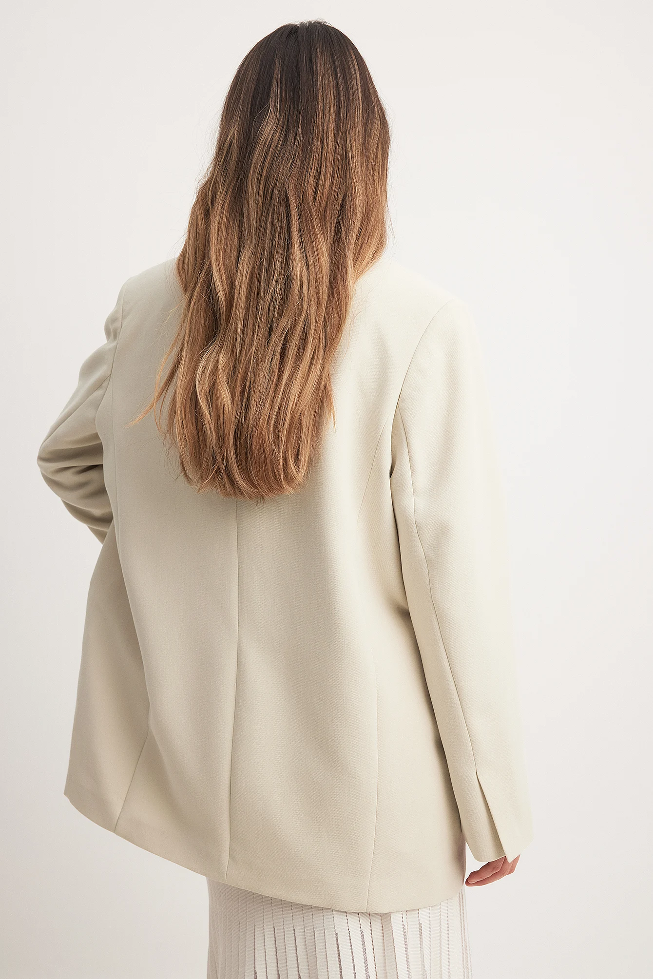 Oversize Maxi-Blazer mit einem Knopf