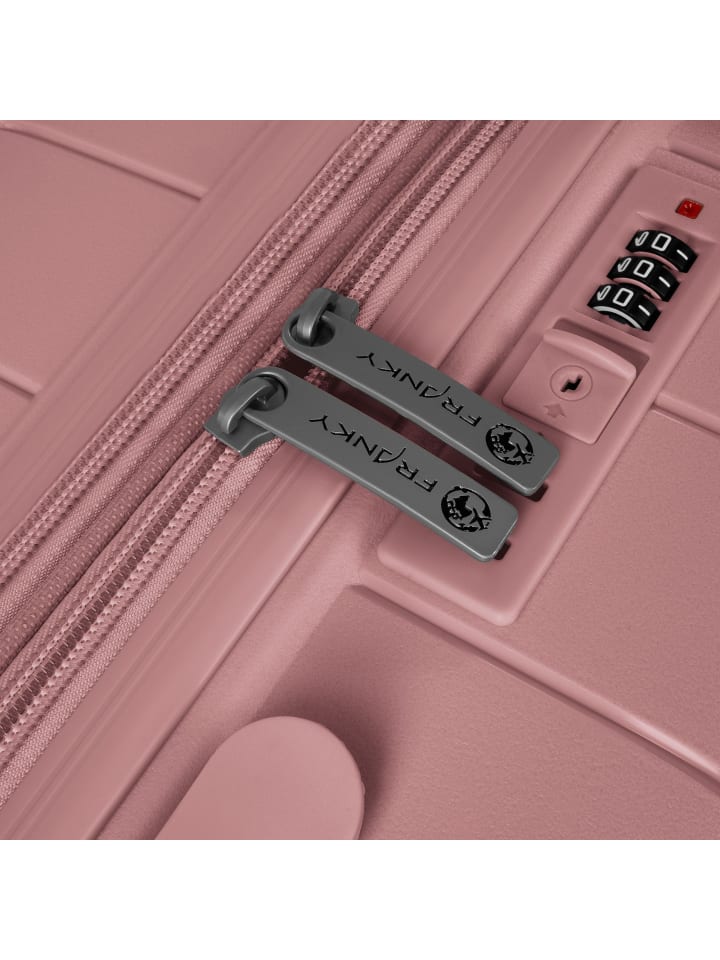 Franky London 4 Rollen Kofferset 3-teilig mit Dehnfalte in rose günstig kaufen onesize