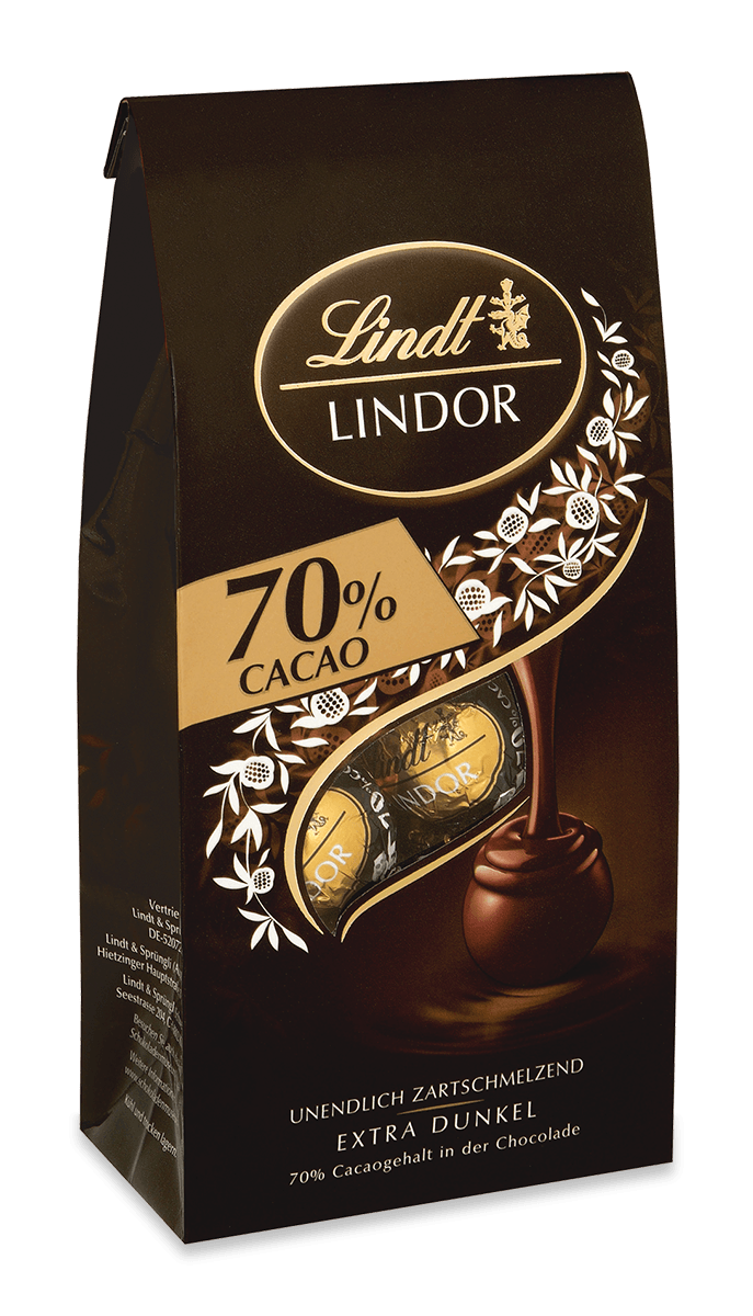 LINDOR Kugel Beutel Extra Dark 70%, 136g
