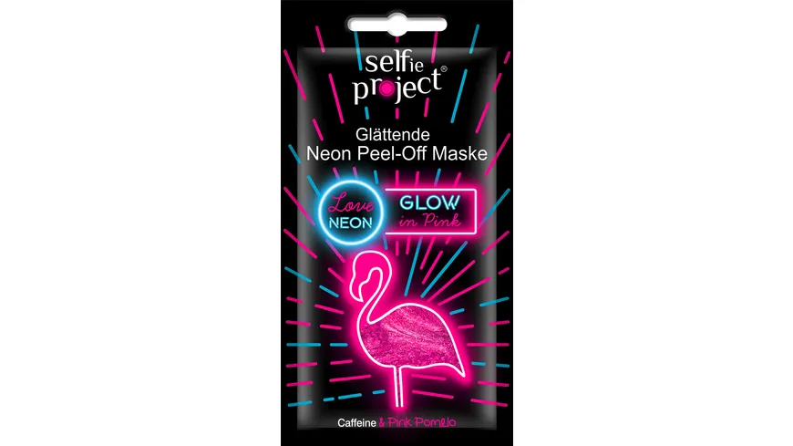 Selfie Project #Glow in Pink Peel-Off Maske, Flamingo 10 ml
