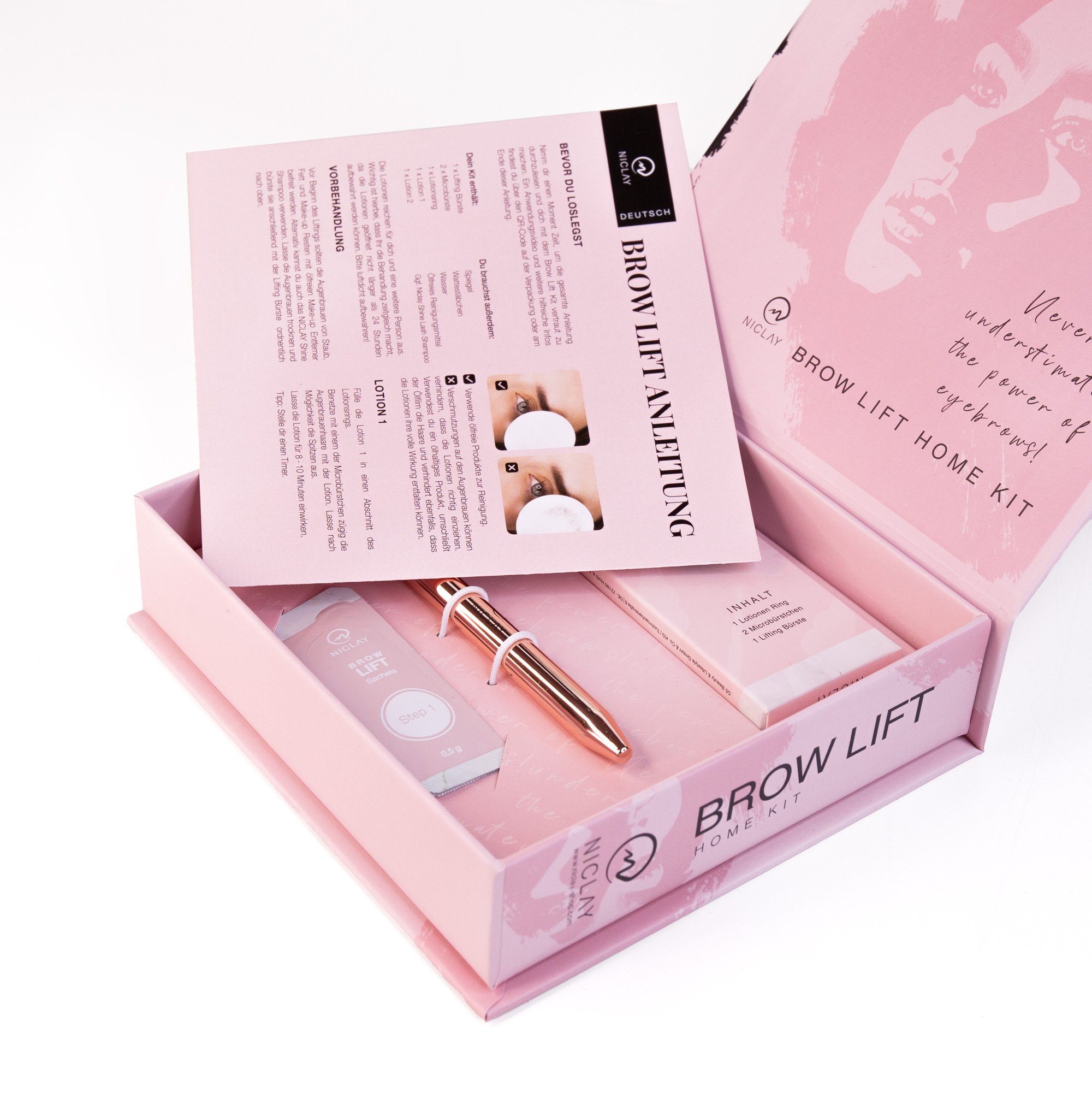 NICLAY Augenbrauenpflege Niclay Brow Lift Home Kit 1-2 Anwendungen, 1-tlg., für 1-2 Anwendungen
