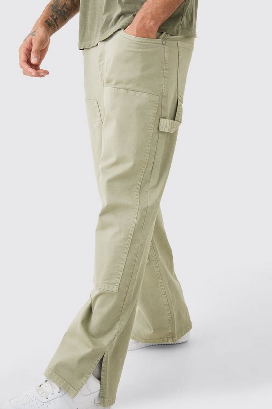 Lockere Hose mit geteiltem Saum