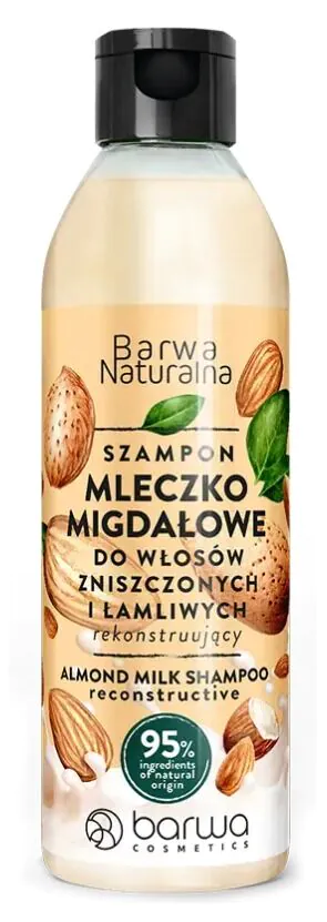 Natūralios spalvos migdolų pieno plaukų šampūnas