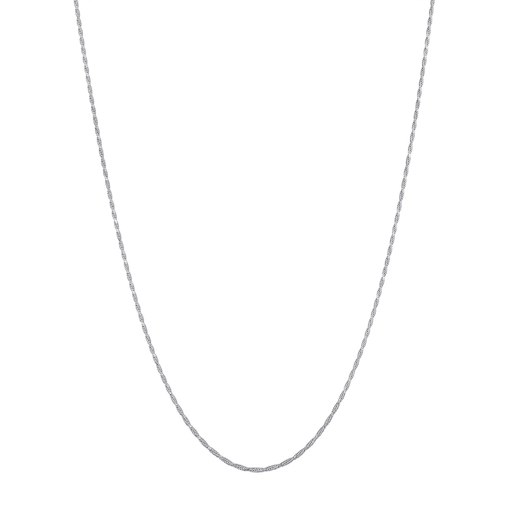 KUZZOI KUZZOI Collier Cordon pour hommes de base tordu en argent sterling 925 collier