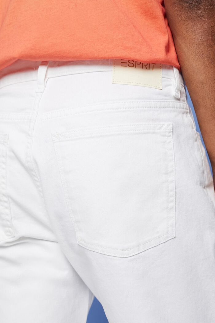 Weiße Stretch-Jeans