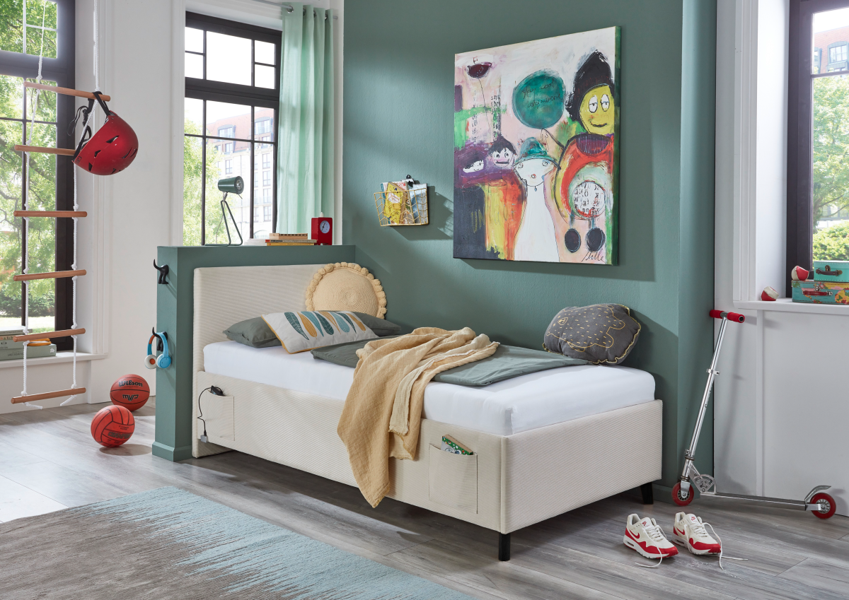 Meise Polsterbett Cool beige 120 x 200 cm