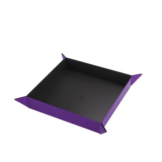 Gamegenic Magnetic Dice Tray Square - Black & Purple
