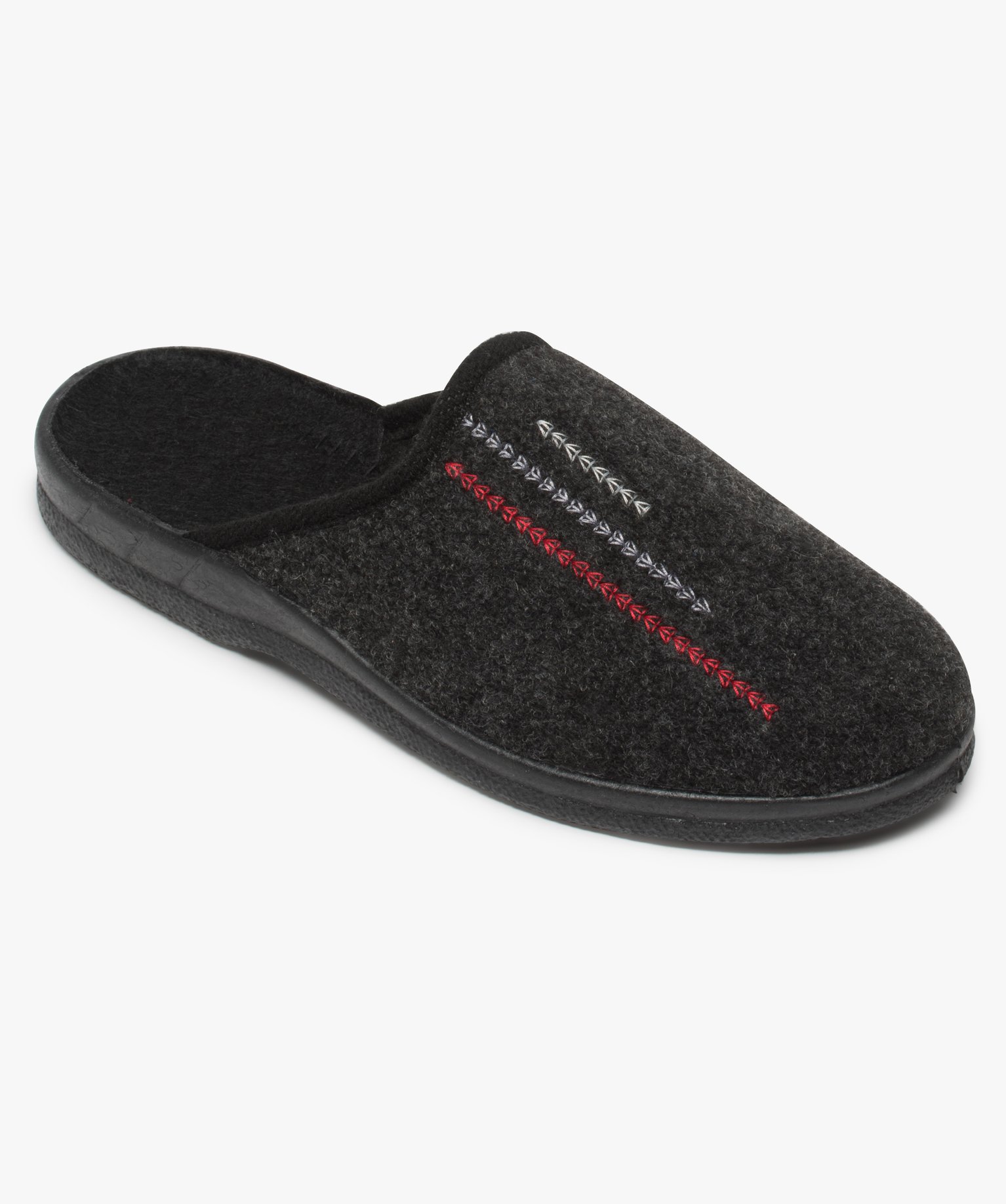 Chaussons homme forme mules avec broderie | GEMO