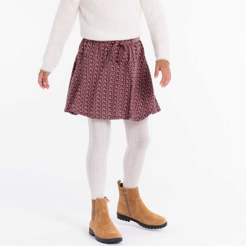 Jupe-short imprimée bleue fille