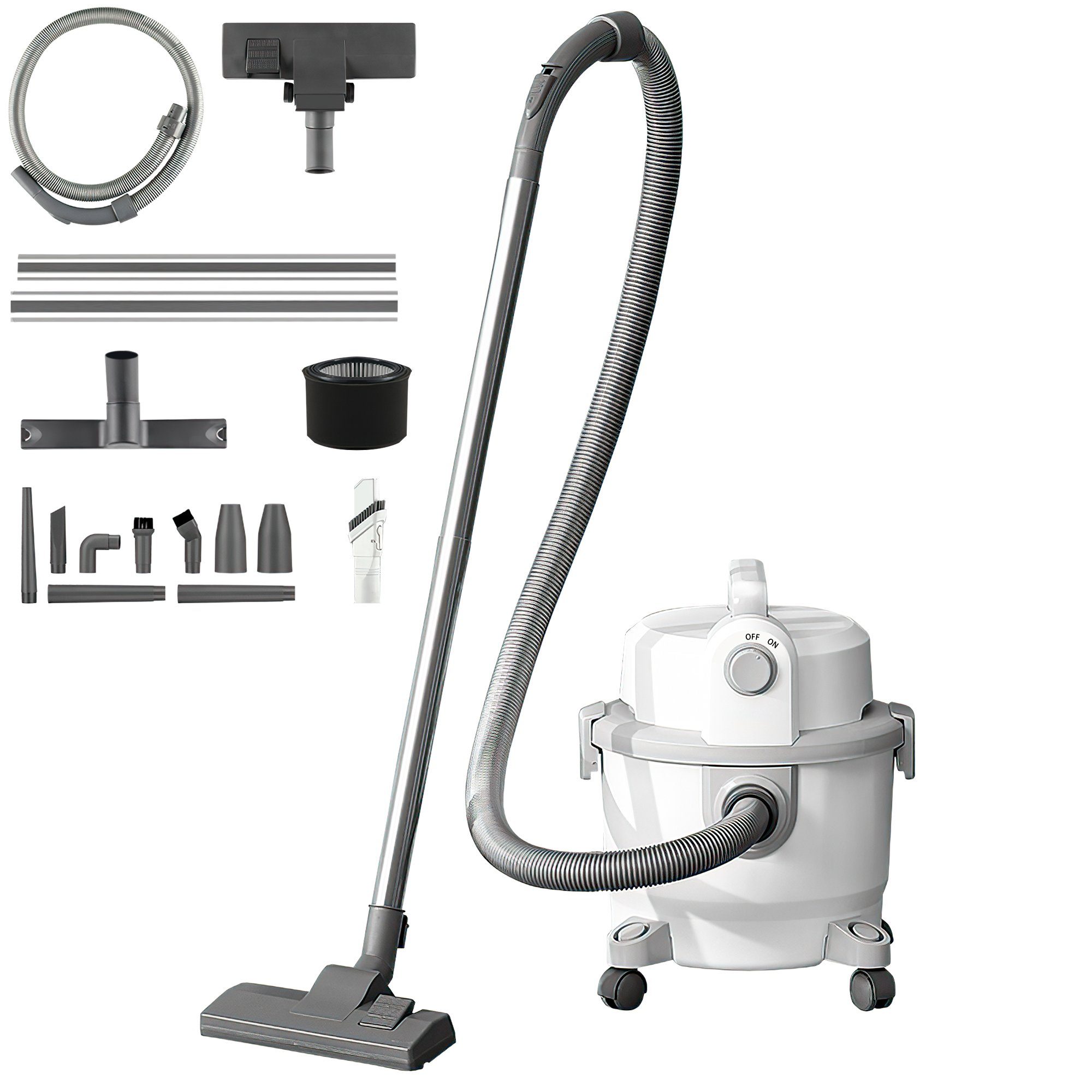 Mutoy Bodenstaubsauger Nass-Trockensauger 15 L Behälter, 3,5 kg leichter Staubsauger
