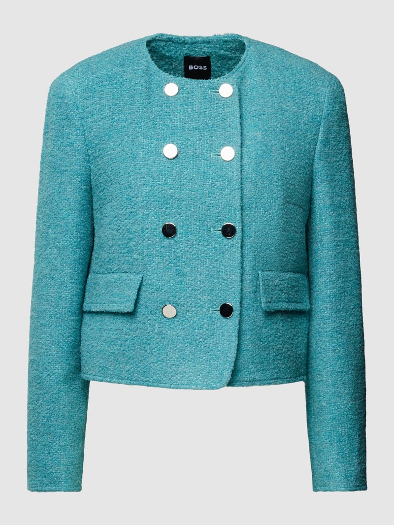 Blazer mit Knopfleiste Modell 'Jesetta' in helltuerkis