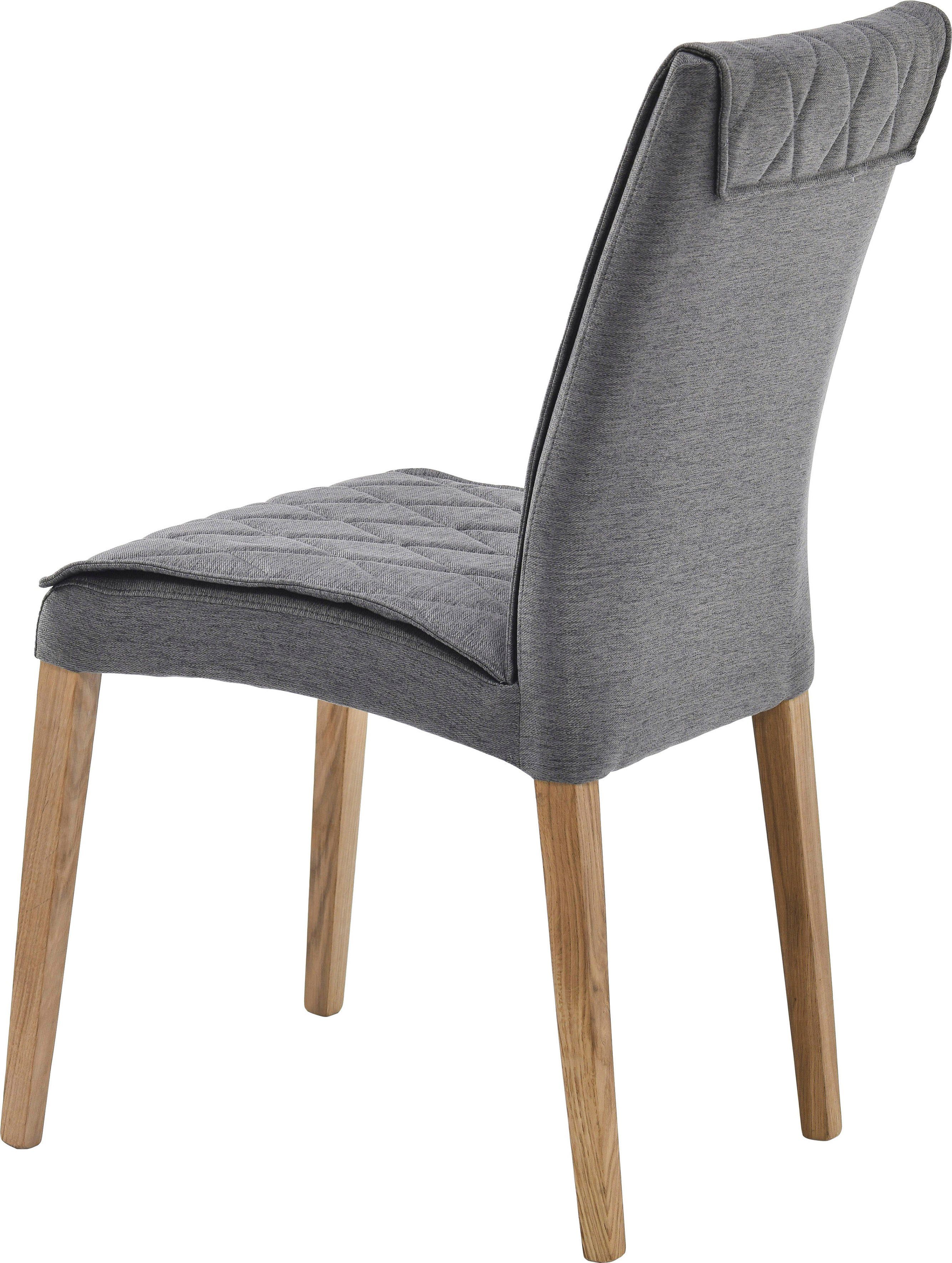 Home affaire 4-Fußstuhl Hunsrück (Set, 2 St), im 2er Set, aus massiver Eiche natur