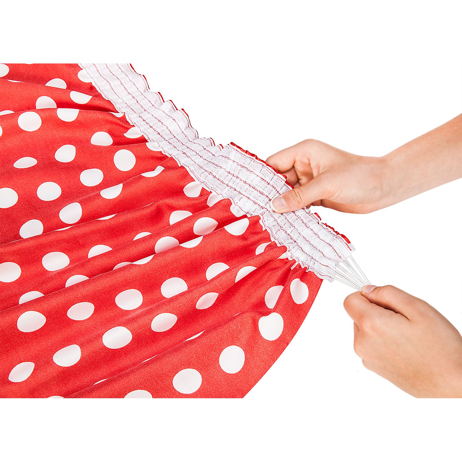 Elastisches Kräuselband, weiß, Breite: 5 cm,Länge: 3,5 m