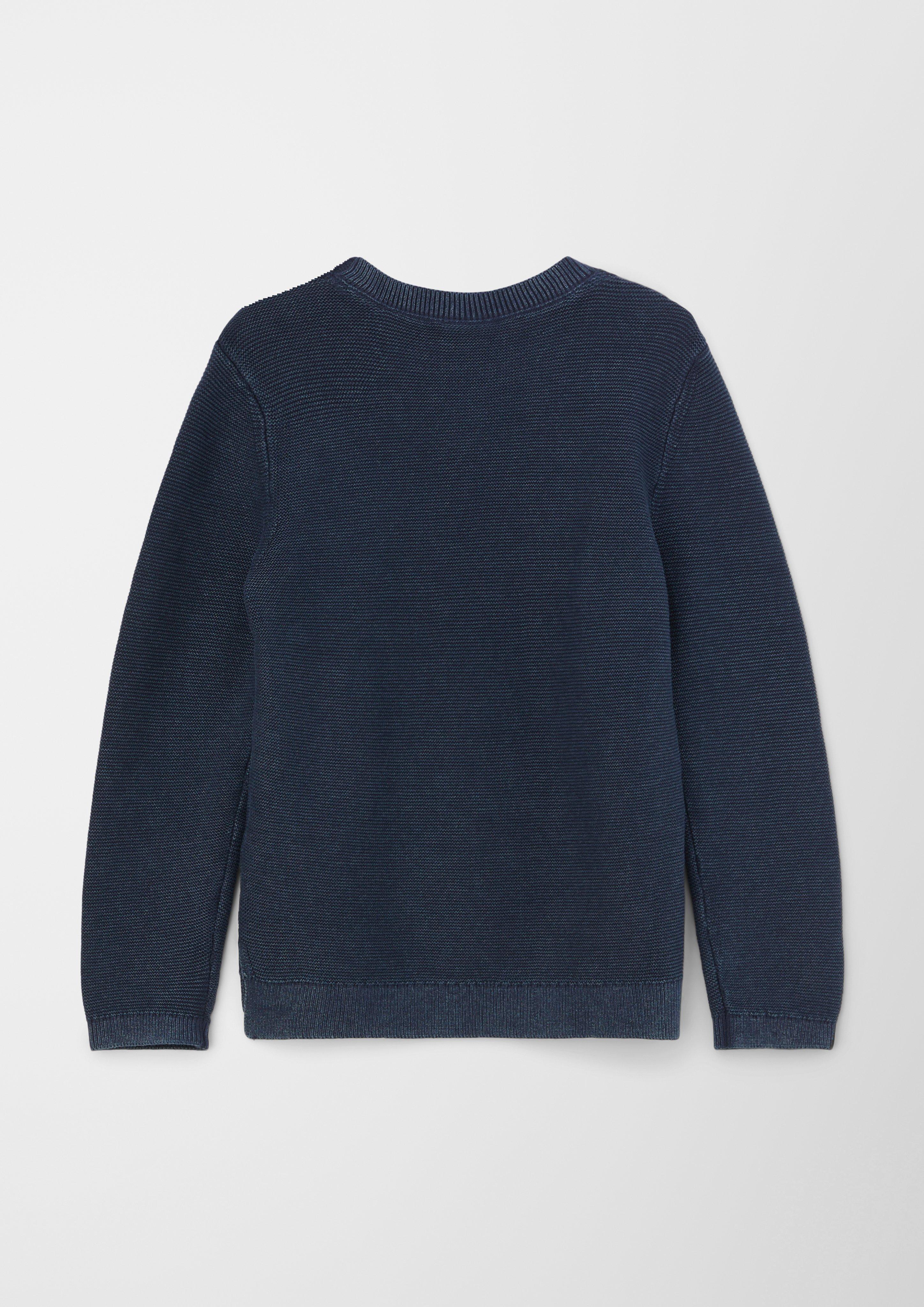 Feinstrickpullover mit gummiertem Print  2122999-5952