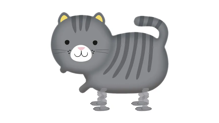 Amscan -  Folienballon BUDDIE KATZE Walking Ballon 52 cm x 75 cm