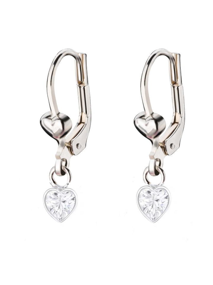 schmuck23 Silber Ohrringe 925 Zirkonia Herz 0,6 cm x 0,6 cm günstig kaufen onesize