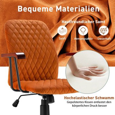 COSTWAY Drehstuhl, Bürostuhl bis 150 kg, 89,5 bis 97,5cm höheverstellbar