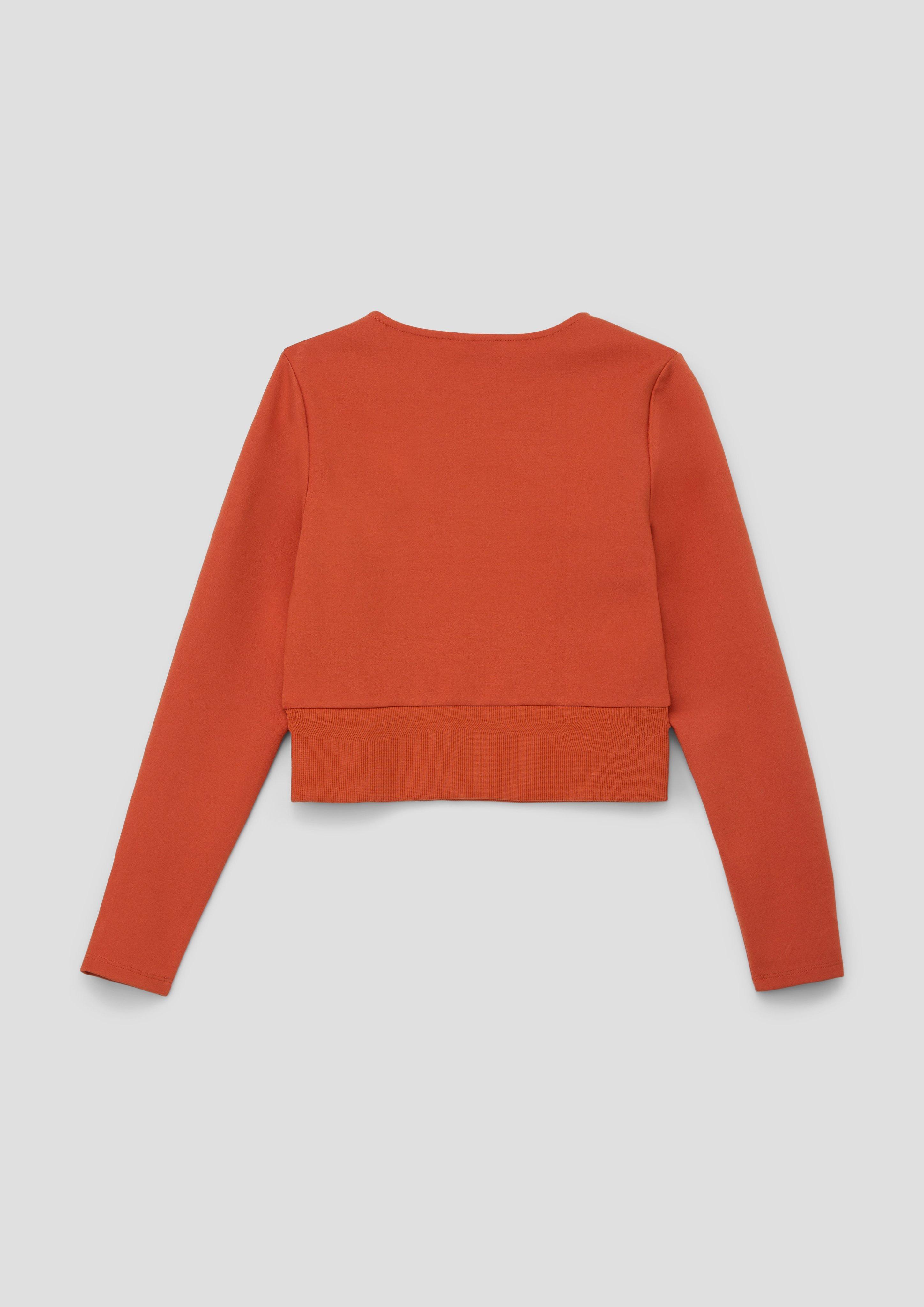 Verkürztes Longsleeve mit Rippeinsatz  2133796-2740
