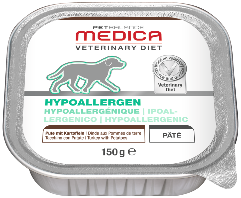 PetBalance Hypoallergenes Hundefutter PetBalance Medica Hypoallergen Pute mit Kartoffeln 11x150g