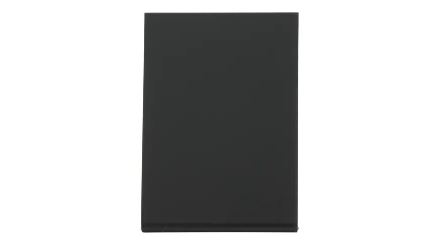 Securit® Tischaufsteller Acryl Kreidetafel  L-Vertikal , DIN A7, schwarz schwarz