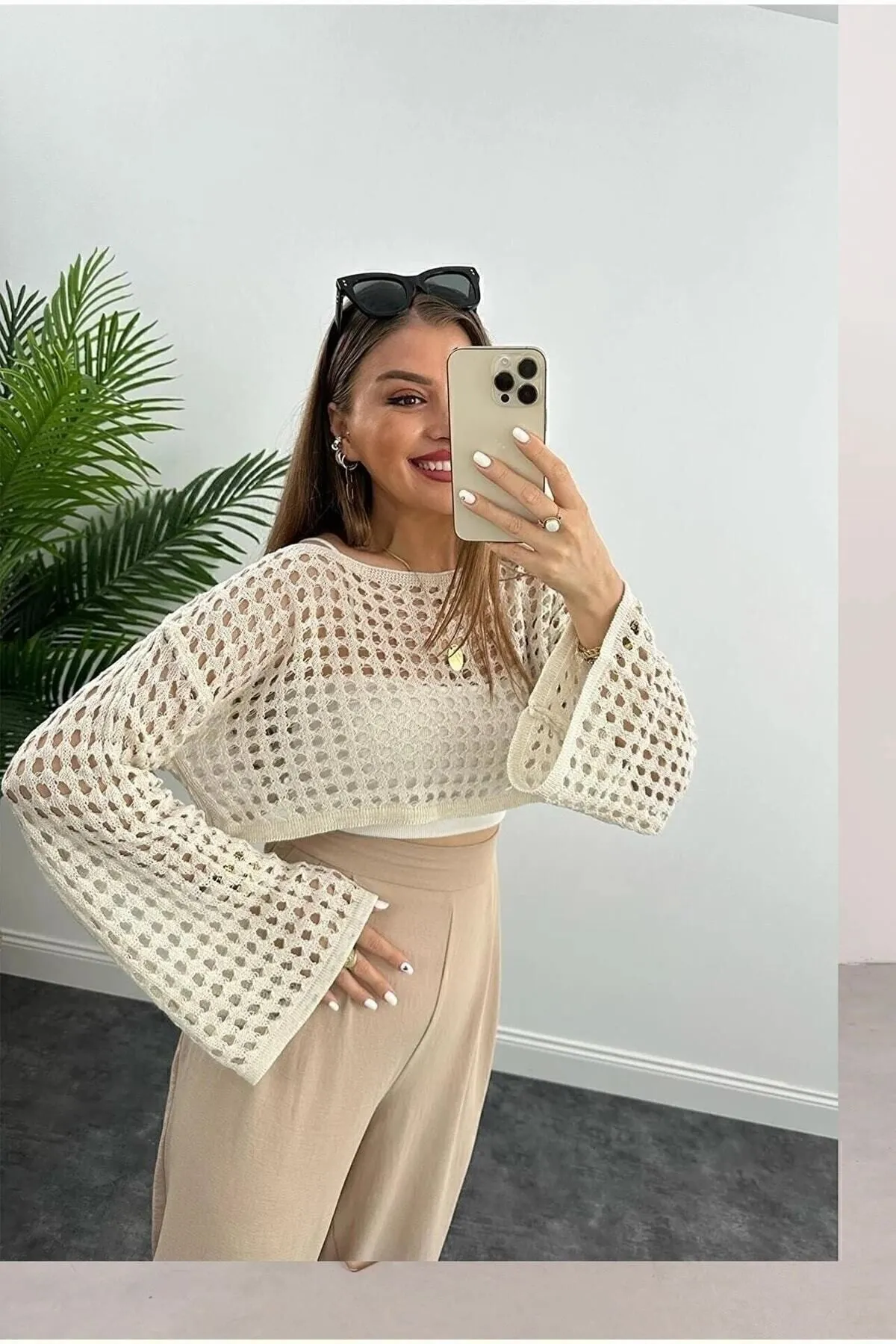 manolyabutik  Bluse - Beige - Bolero