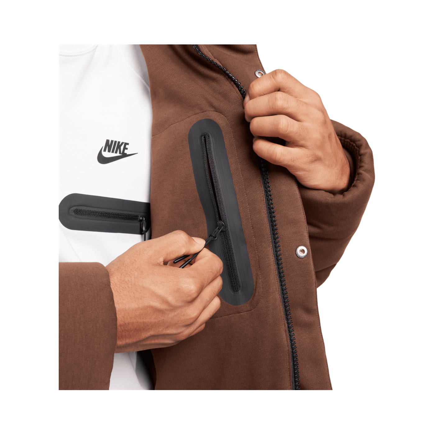 Nike Tech Fleece Jacke Braun F259