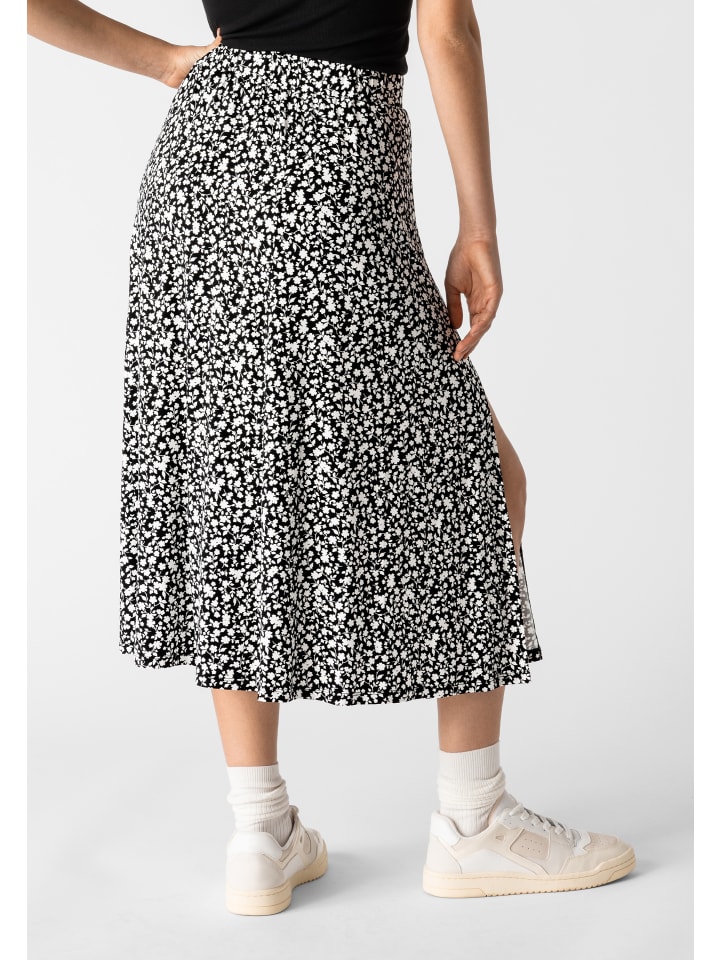 Les Lunes Midirock Sienna in Black & White Floral günstig kaufen