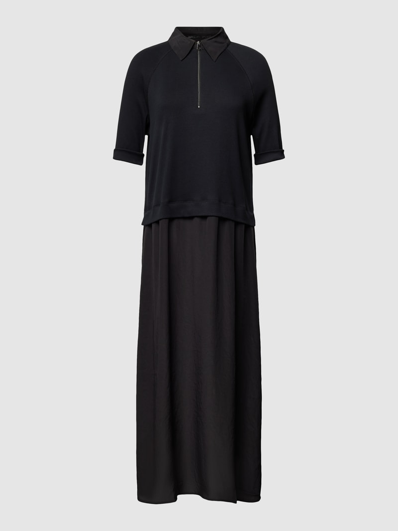 Midikleid im Stufen-Look in black