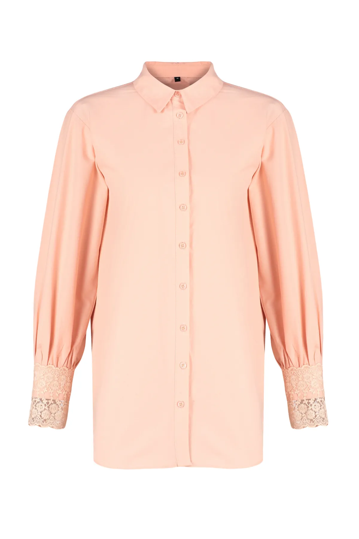 Trendyol Modest  Detailliertes, gewebtes Hemd mit Puderspitzenstickerei TCTSS24TG00035