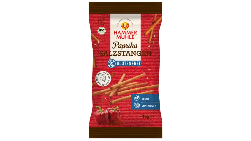 HAMMERMÜHLE Bio Laugendauergebäck mit Paprika 45 g