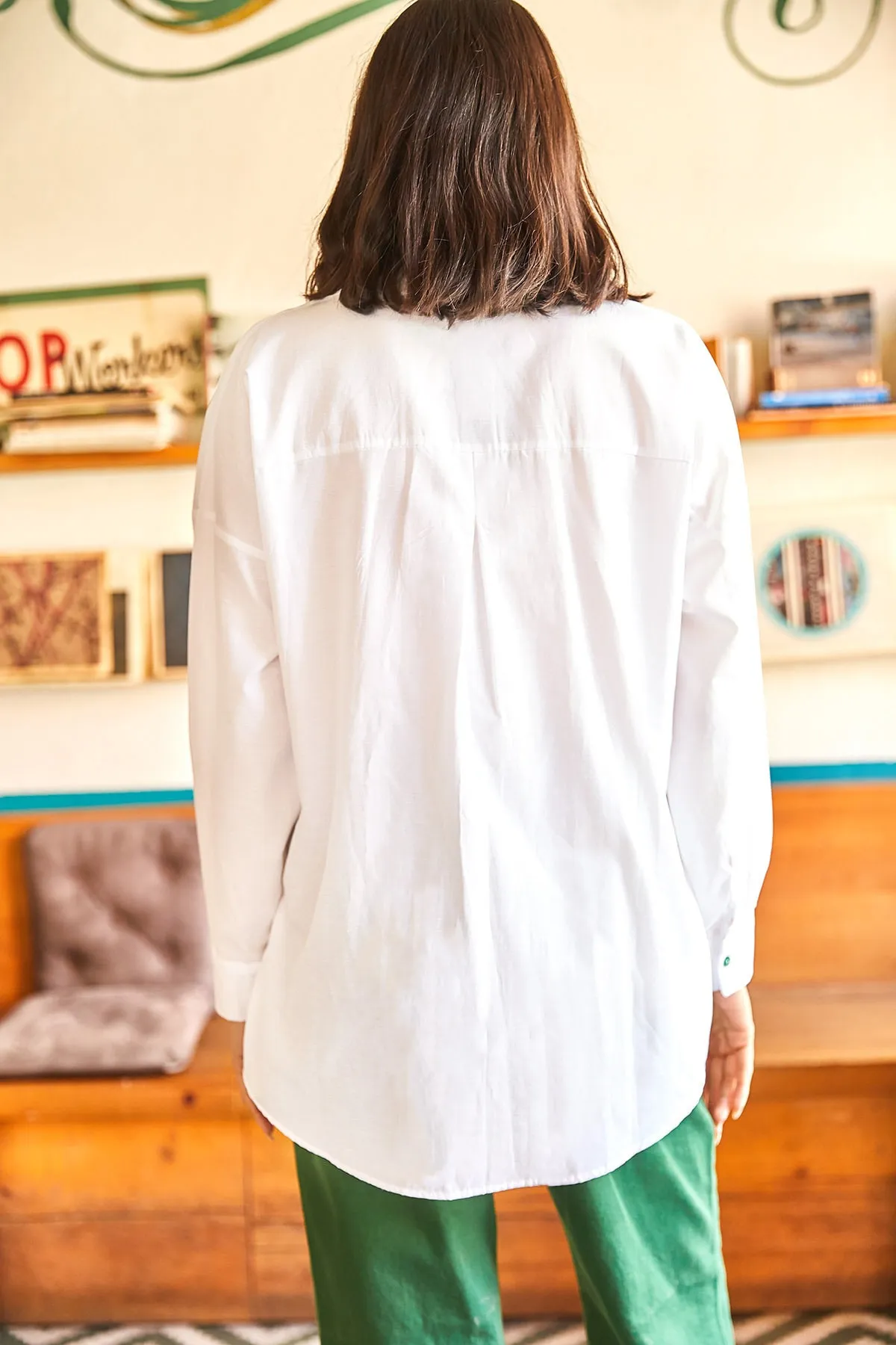 Olalook  Hemd - Weiß - Oversized