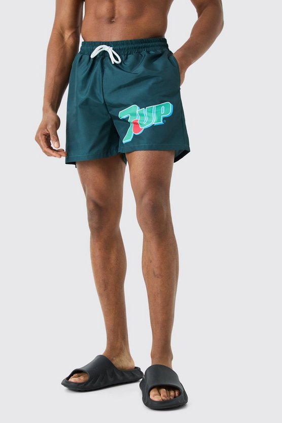 Short Length 7up License Swim Short