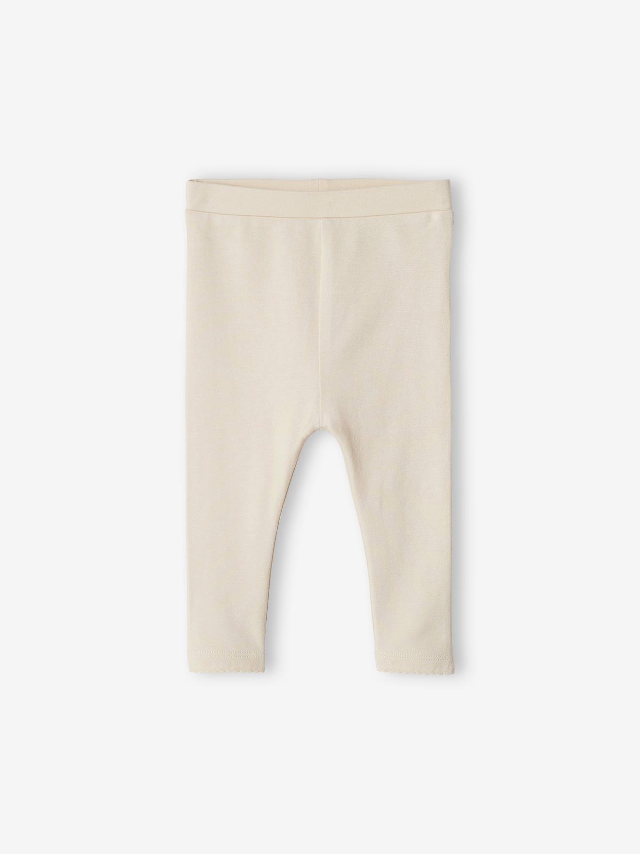 Lot de 2 leggings basic bébé BASICS rose pâle