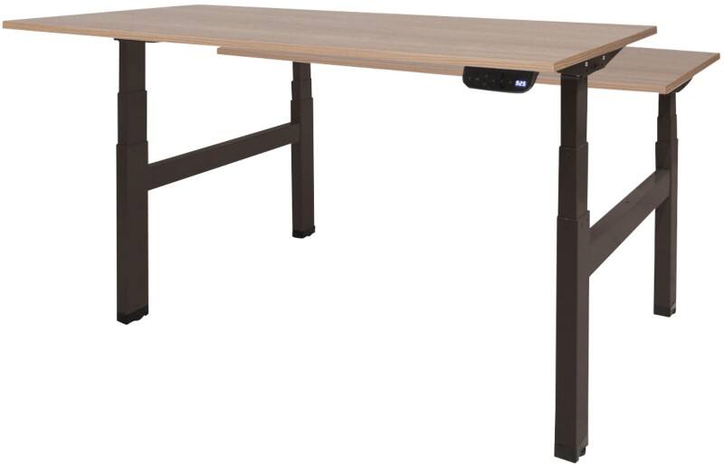 Schaffenburg Höhenverstellbar Sitz-Stehschreibtisch Rechteckig Kirsche Holz Schwarz T-Fuß 1.800 x 800 x 645 mm