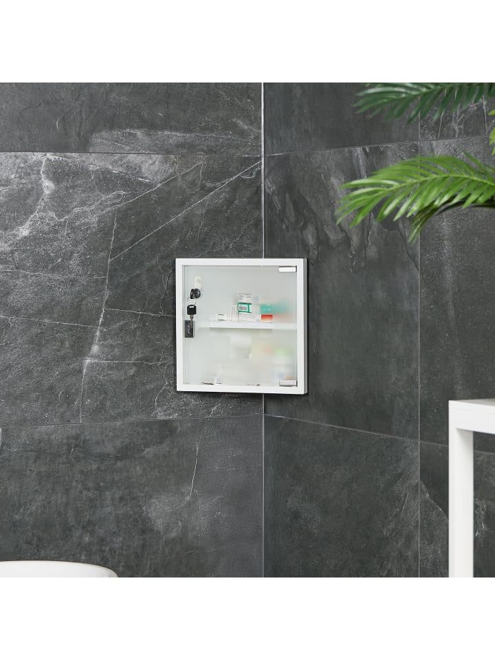 relaxdays Medizinschrank in Weiß - (B)30 x (H)30 x (T)17,5 cm günstig kaufen onesize
