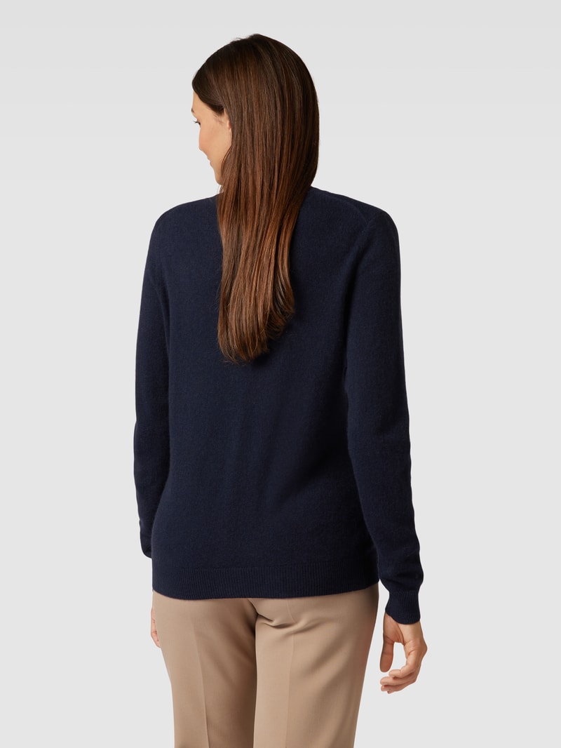 Strickjacke aus Kaschmir mit Knopfleiste in dunkelblau