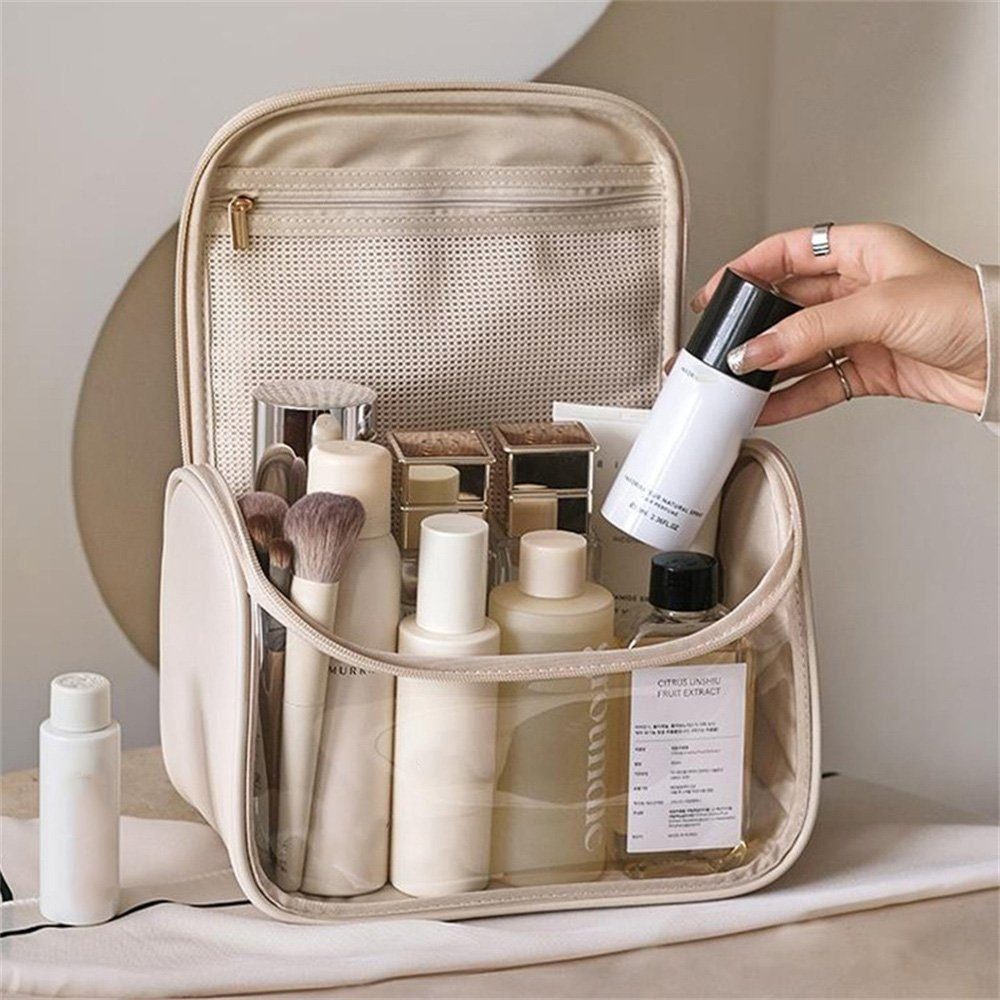 SCOBAG Kosmetiktasche Damen tragbare wasserdichte Kosmetiktasche (1-tlg., Nass- und Trockentrennung kann in der Hand gehalten werden), Tragbare Kosmetiktasche für Reisen und Geschäftsreisen