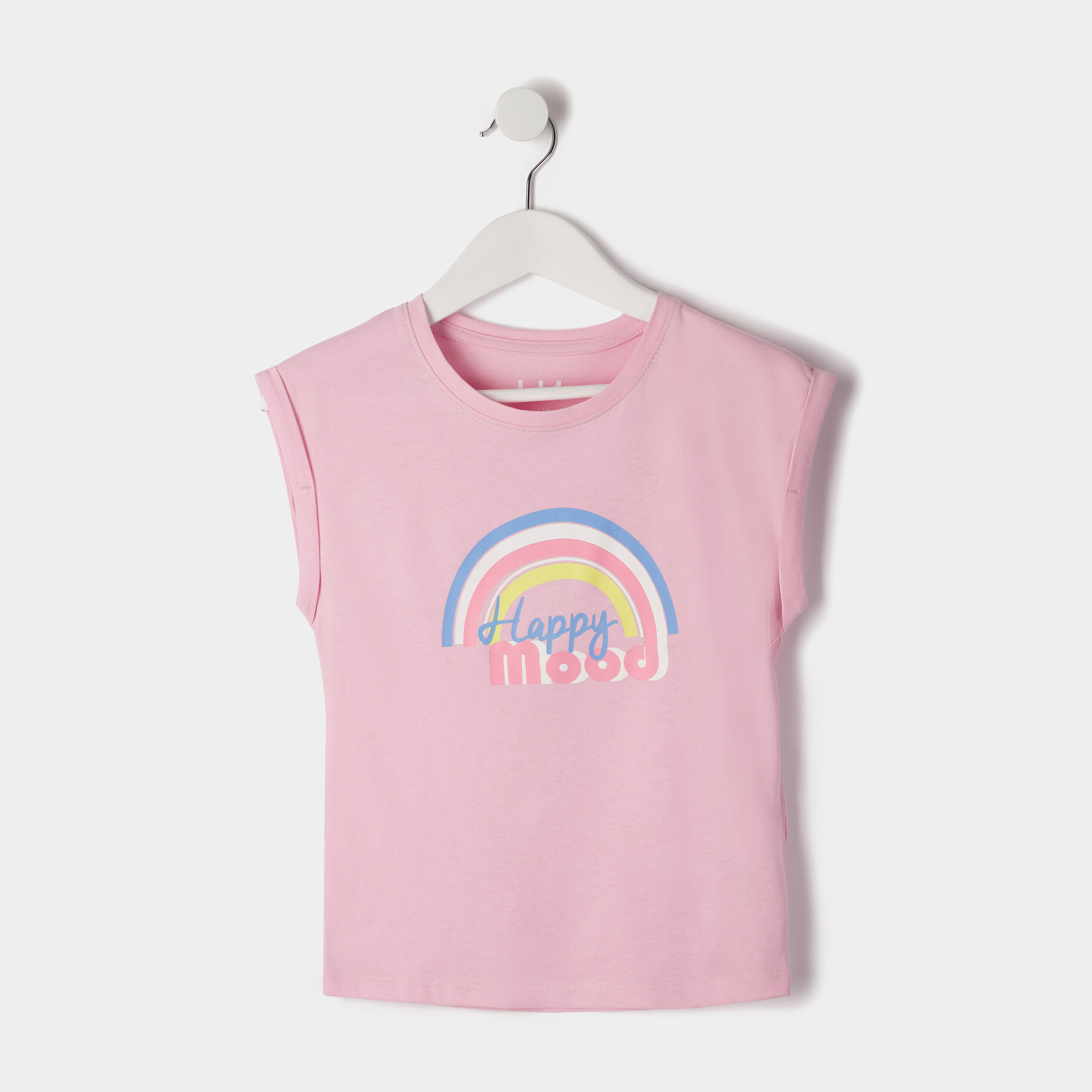 T-shirt à manches courtes rose pastel fille | La Halle