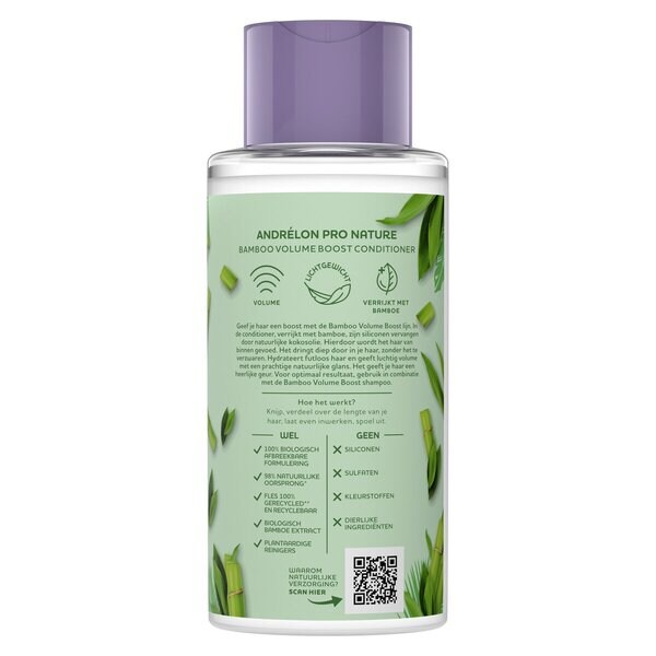 Andrélon Pro Nature Bamboo Volume Boost -hoitoaine 400 ml