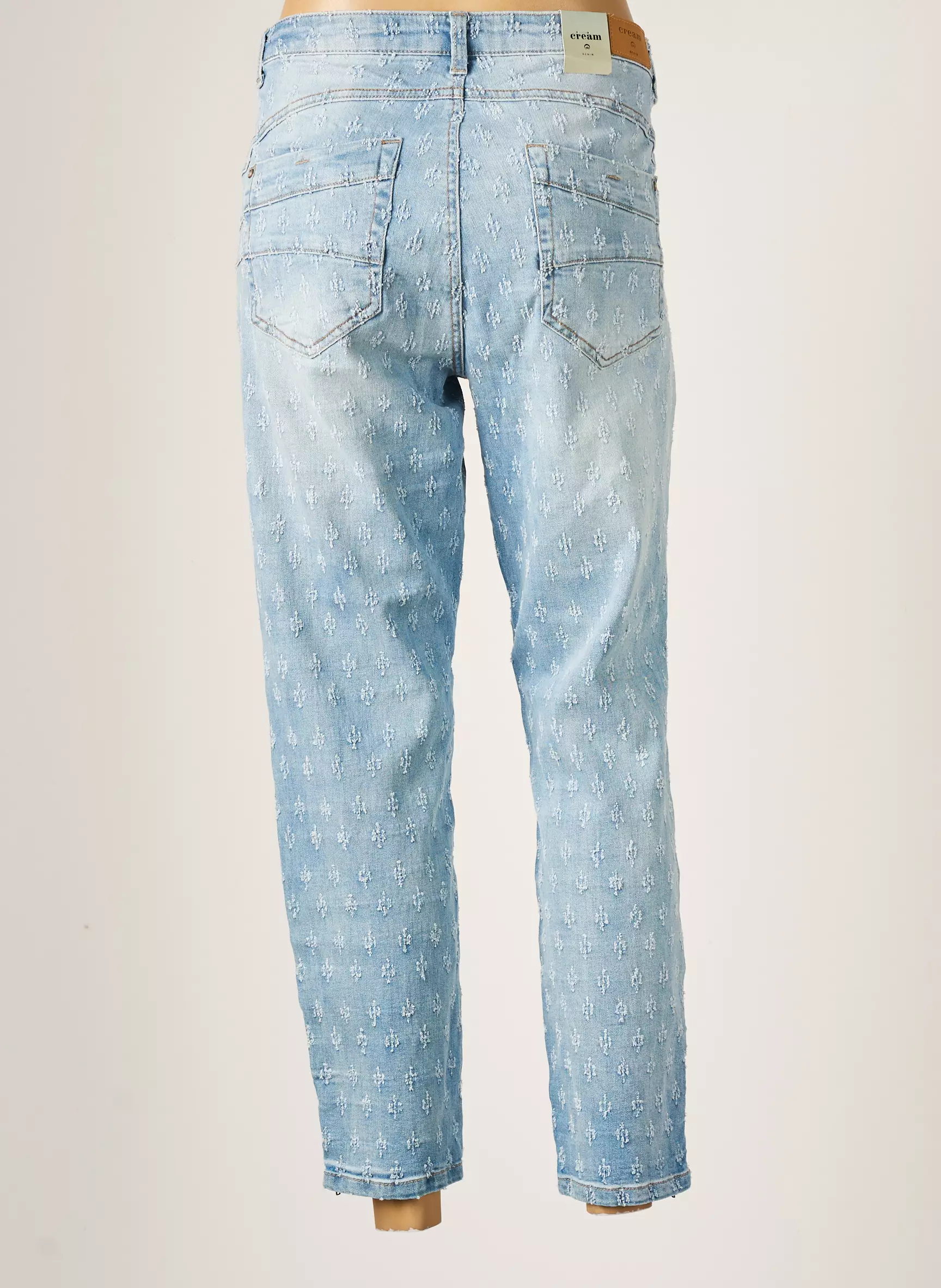 Cream Jean Mom Femme couleur bleu