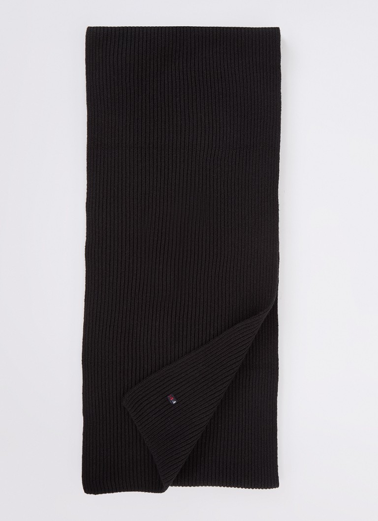 Tommy Hilfiger Rib-knit scarf in cashmere blend 185 x 25 cm