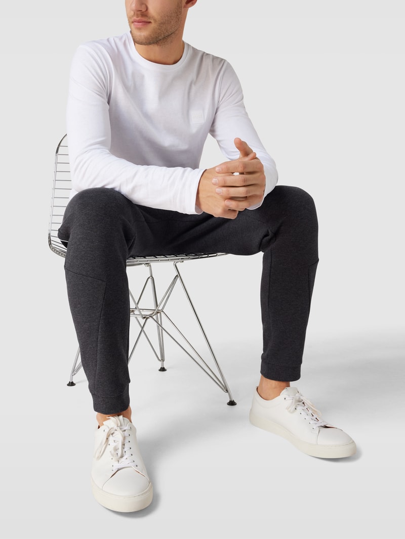 Sweatpants mit Galonstreifen Modell 'HADIKO' in mittelgrau