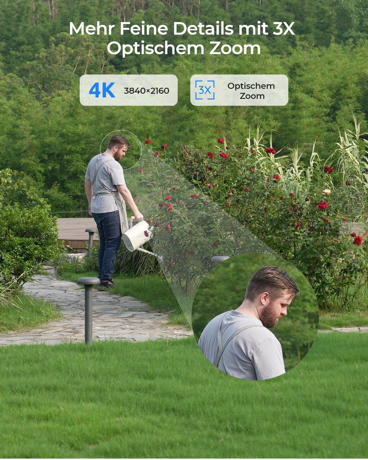 Reolink 8MP Wi-Fi-6 E Series E560 Überwachungskamera (Außenbereich, Smarter Erkennung, Auto-Tracking, Farbige Nachtsicht)