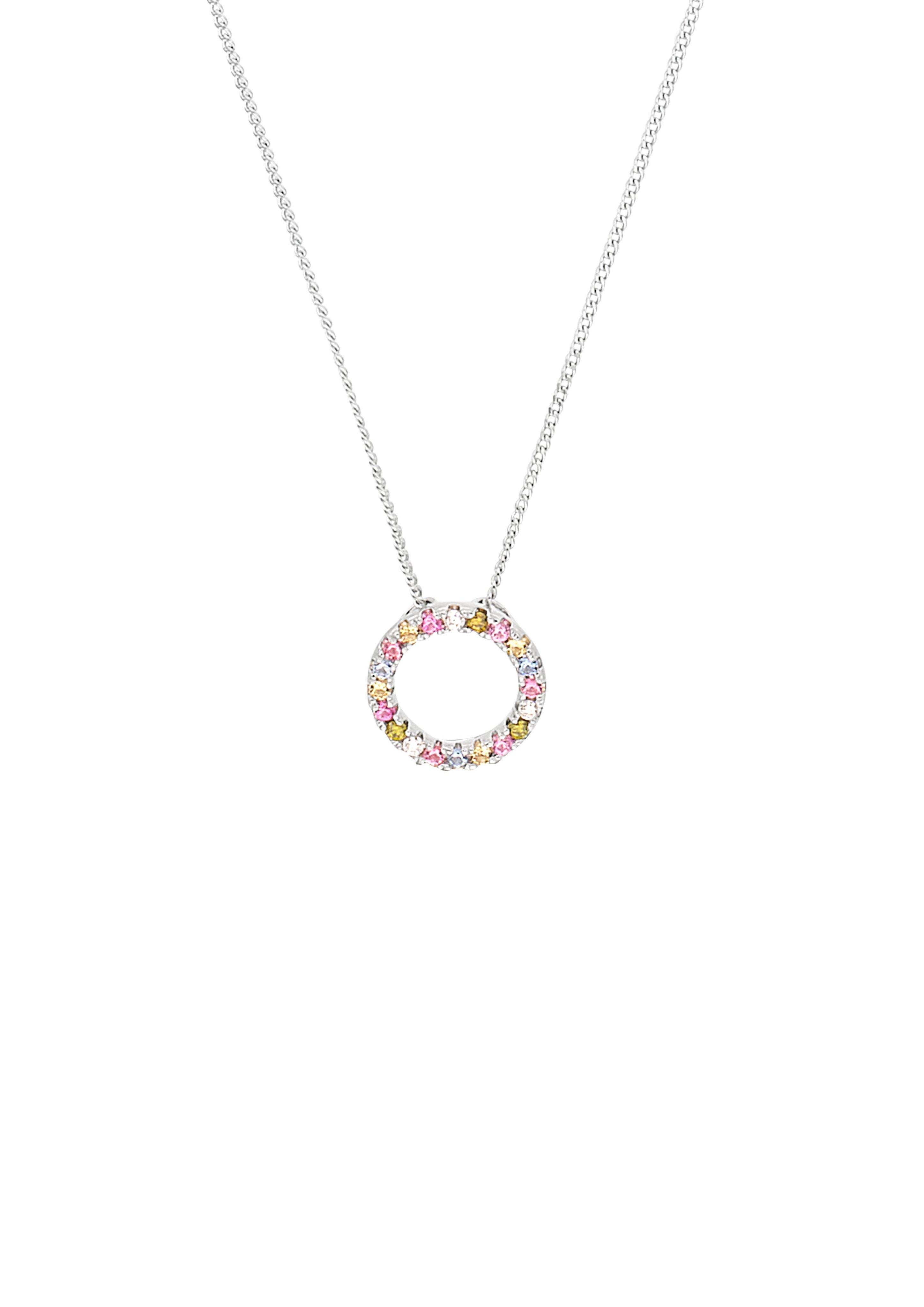 Halskette mit rundem Regenbogen-Anhänger  6009614-92E0