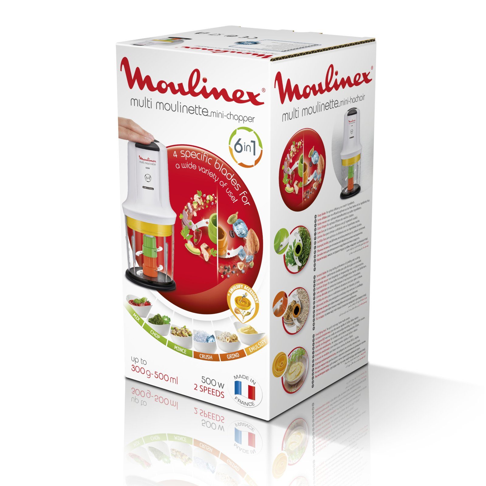 Moulinex Zerkleinerer Multi Moulinette 6 in 1 AT7231 500W 500ml, 500 W