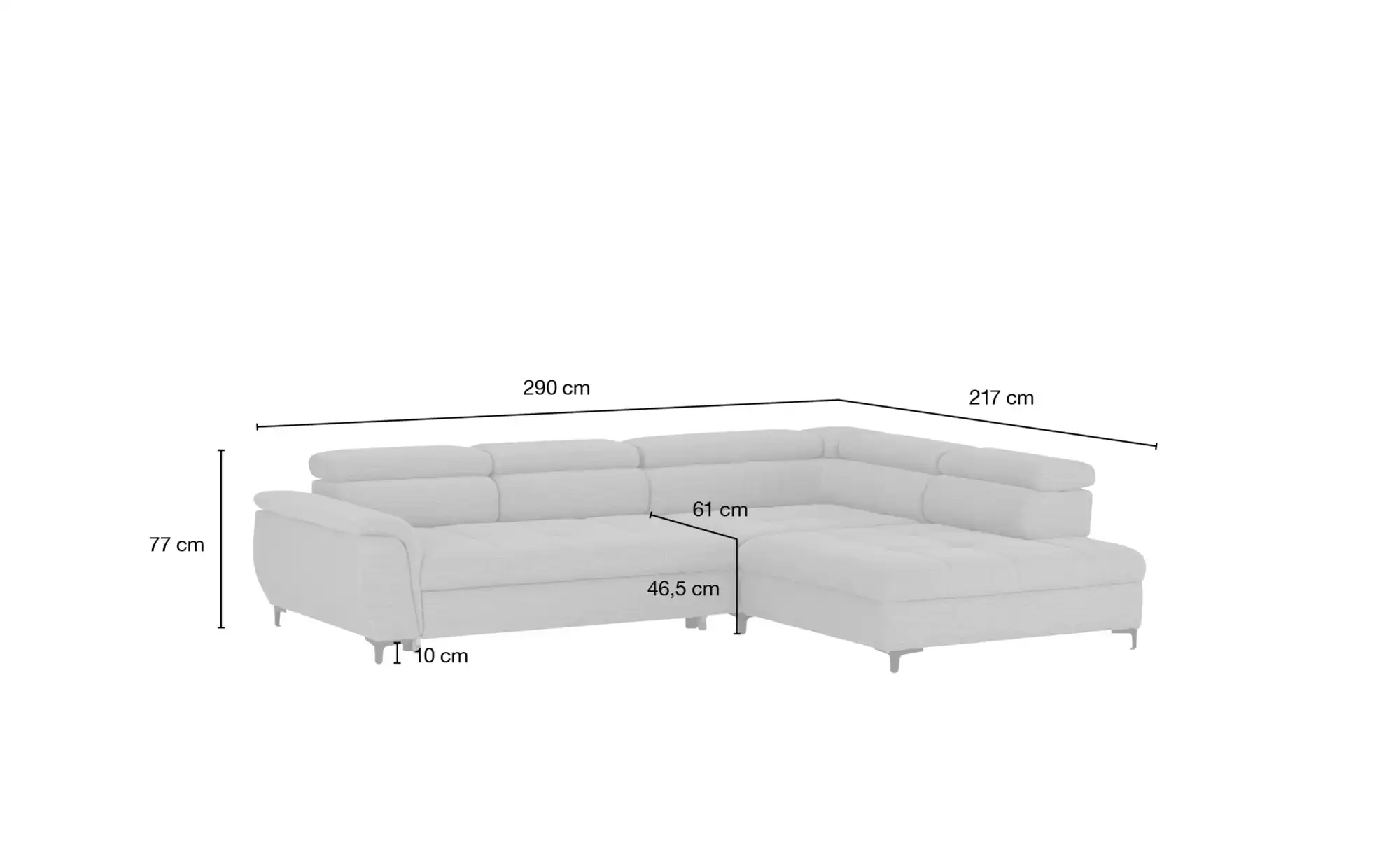 Twist Ecksofa aus Flachgewebe Denvo