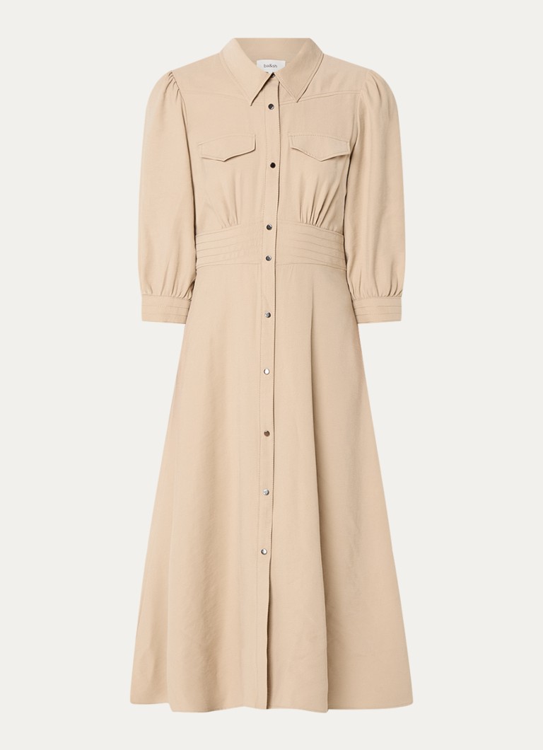 ba&sh Lettra midi dress with chest pockets