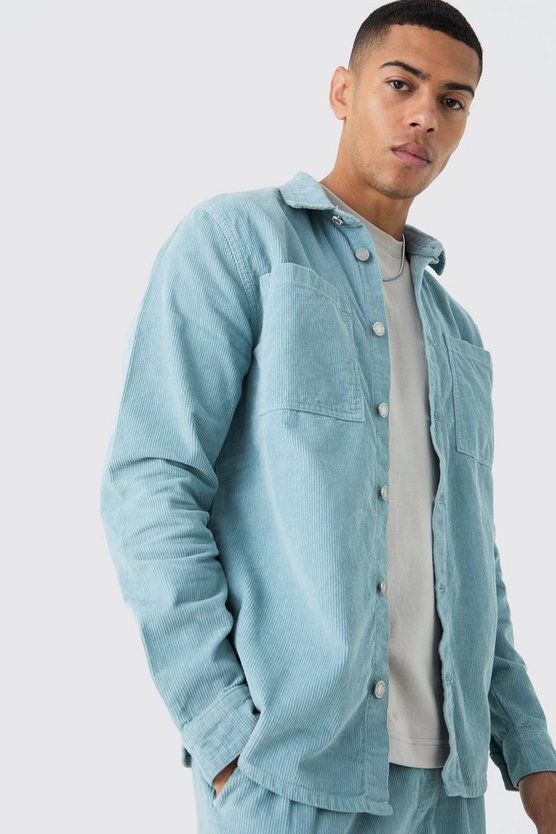 Oversize Cord-Hemd
