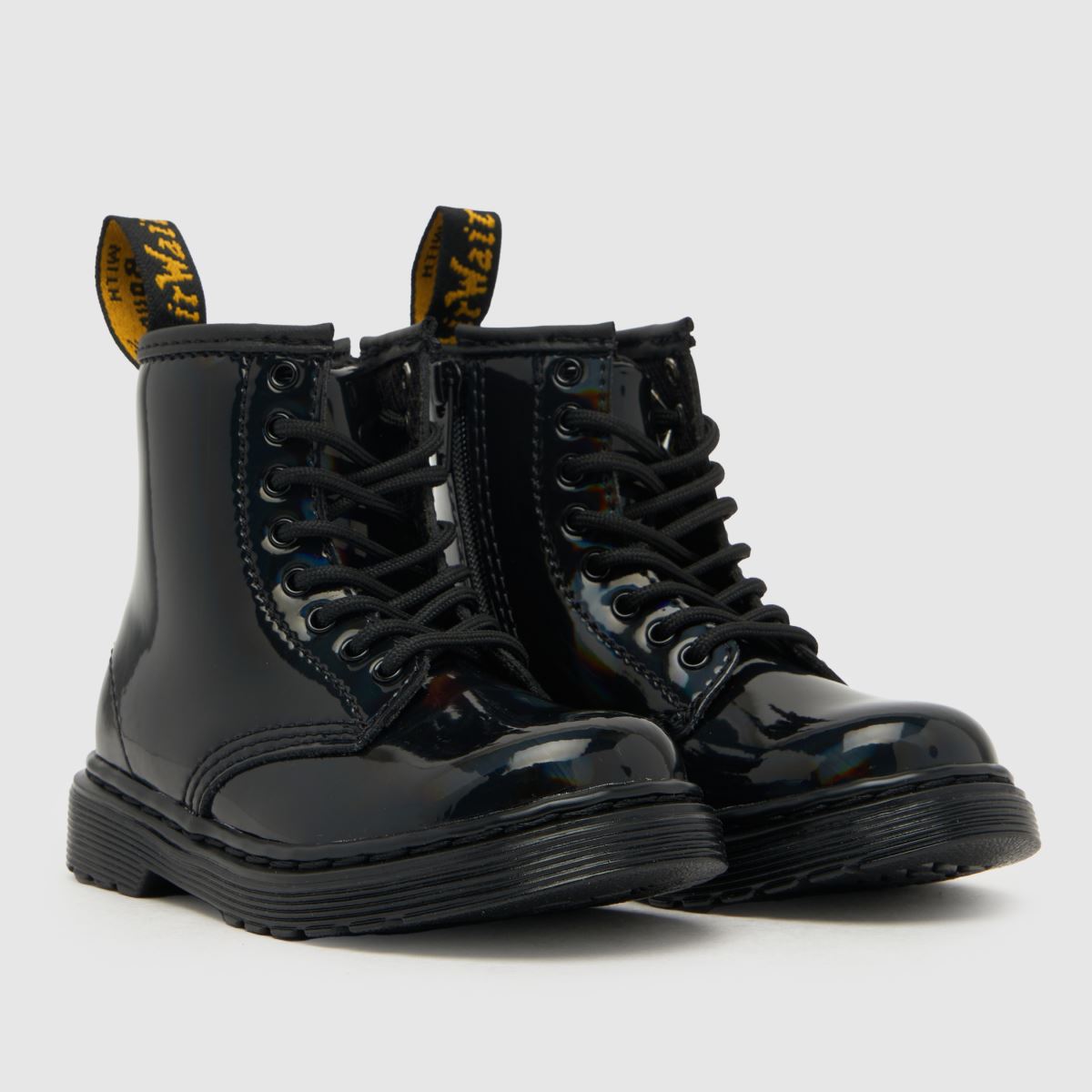 Dr Martens svarta 1460 Rainbow flickstövlar