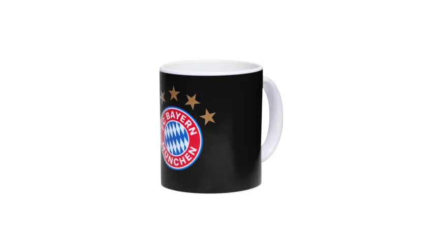 FC BAYERN MÜNCHEN Tasse 5 Sterne schwarz